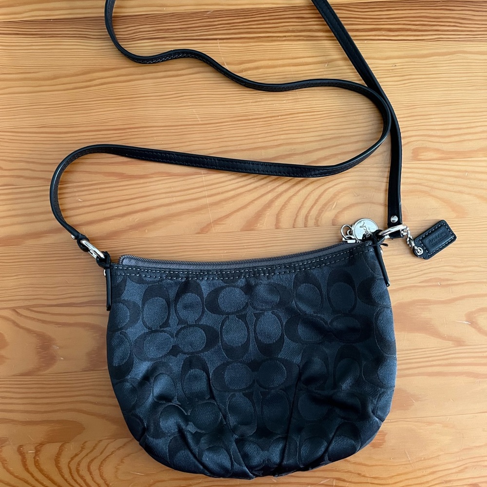 Black Coach crossbody purse